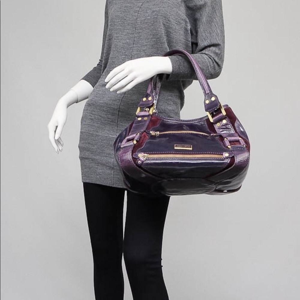💯 Authentic Jimmy Choo Maddy Patent Leather Bag - Picture 2 of 12